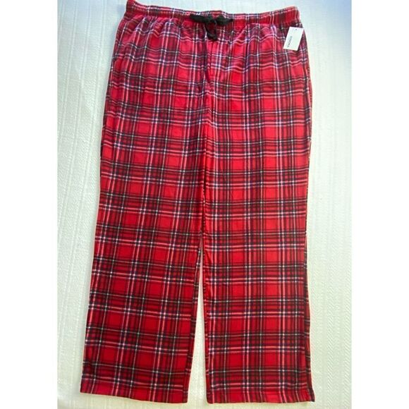 SONOMA MEN’S 3XLT Big and Tall Goods For Life Microfleece Sleep Pants in Red Pla - Picture 4 of 6
